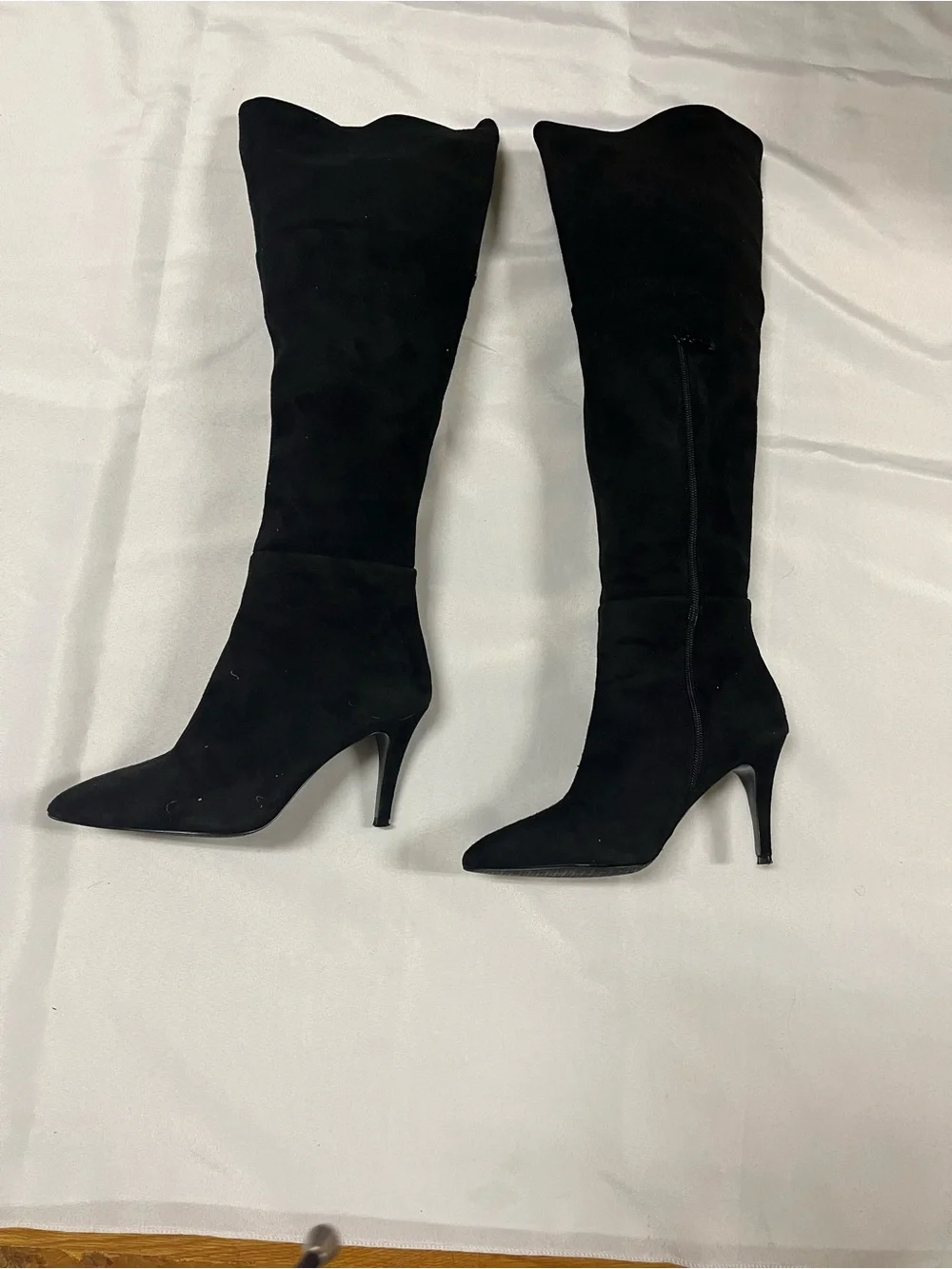 Tahari Ali Black Suede Over-the-Knee Boots - Elegant Women's Knee High Boot